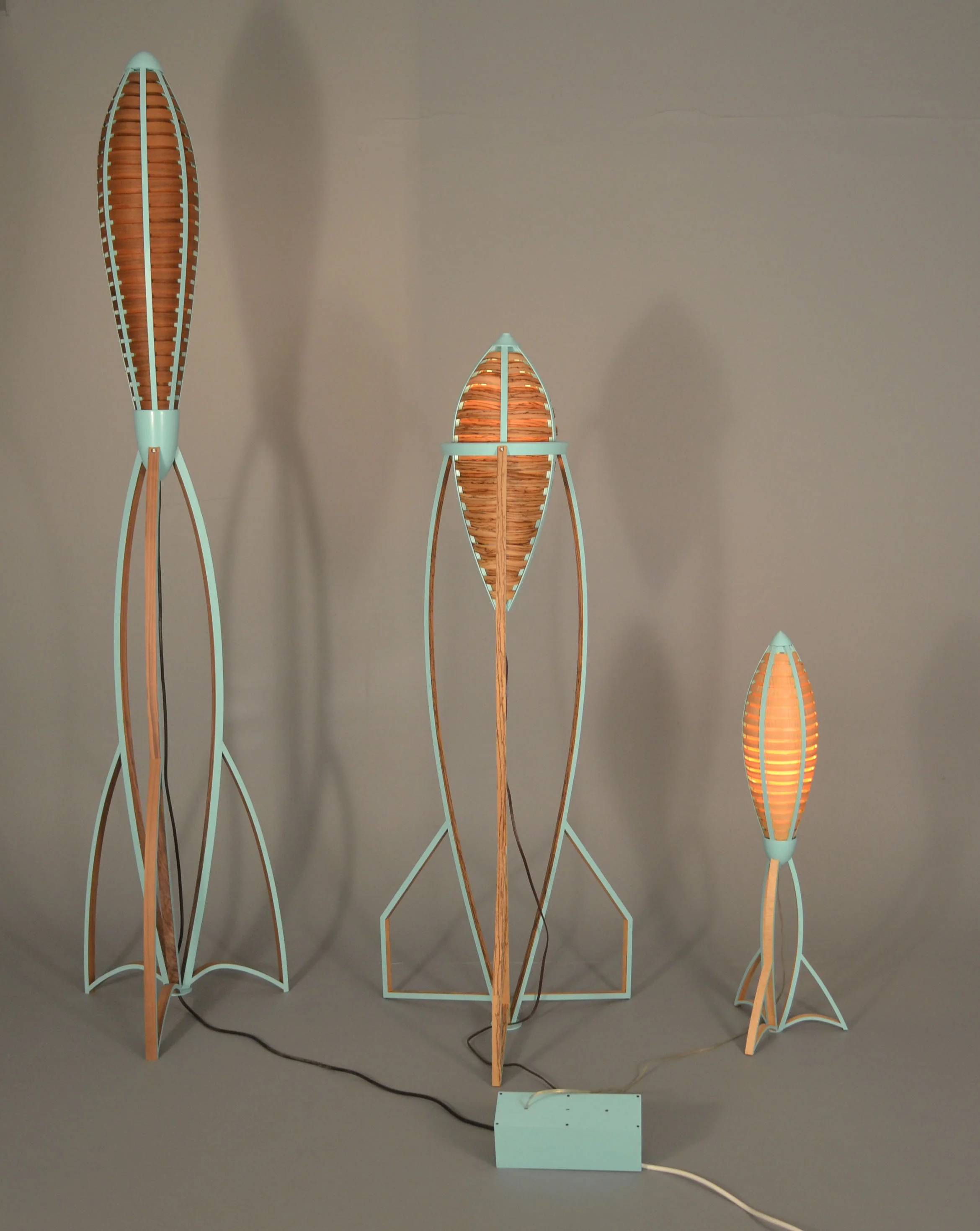 Tsiolkovsky Lamp Series , 2013 8' - 3' Range Veneer, Poplar, Paint Photographed by Ryan Gray
