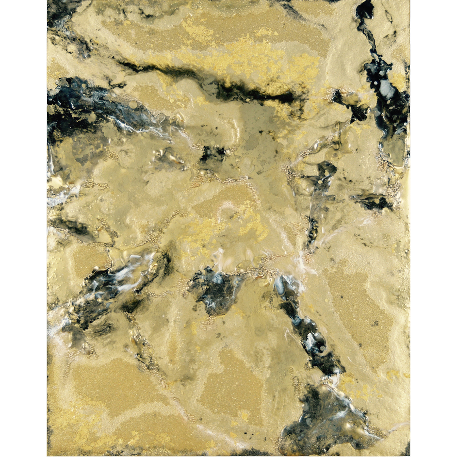 WHERE CRYSTAL DROPS FALL SLOWLY FROM A THOUSAND TINY EDGES (30x24)