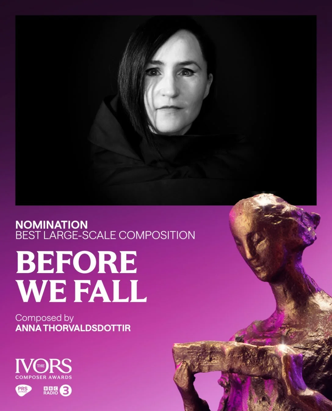 Happy to share that the cello concerto Before we Fall is nominated for the Ivors Composer Awards 🦋

w @ivorsacademy , @cellistjohannesmoser , @sfsymphony , @bbcradio3 / @bbcsymphonyorchestra , @icelandsymphony , @helsinkiphilharmonic , @odensesymfon