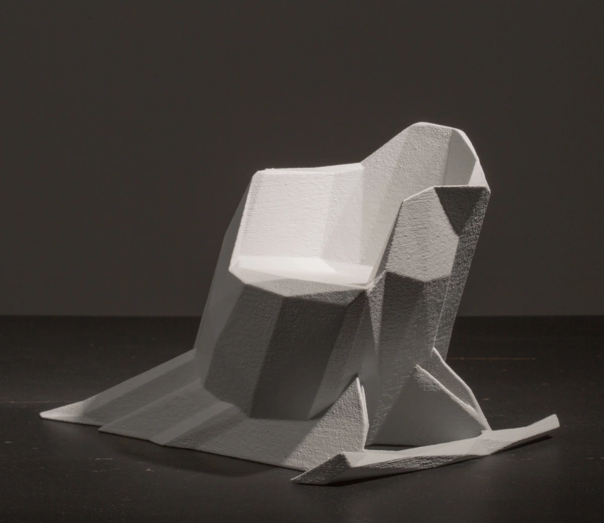 Study for Eames Shadow, 2018, Gypsum and paint, 6 x 6 x 4.25in, 16 x 16 x 11.5cm