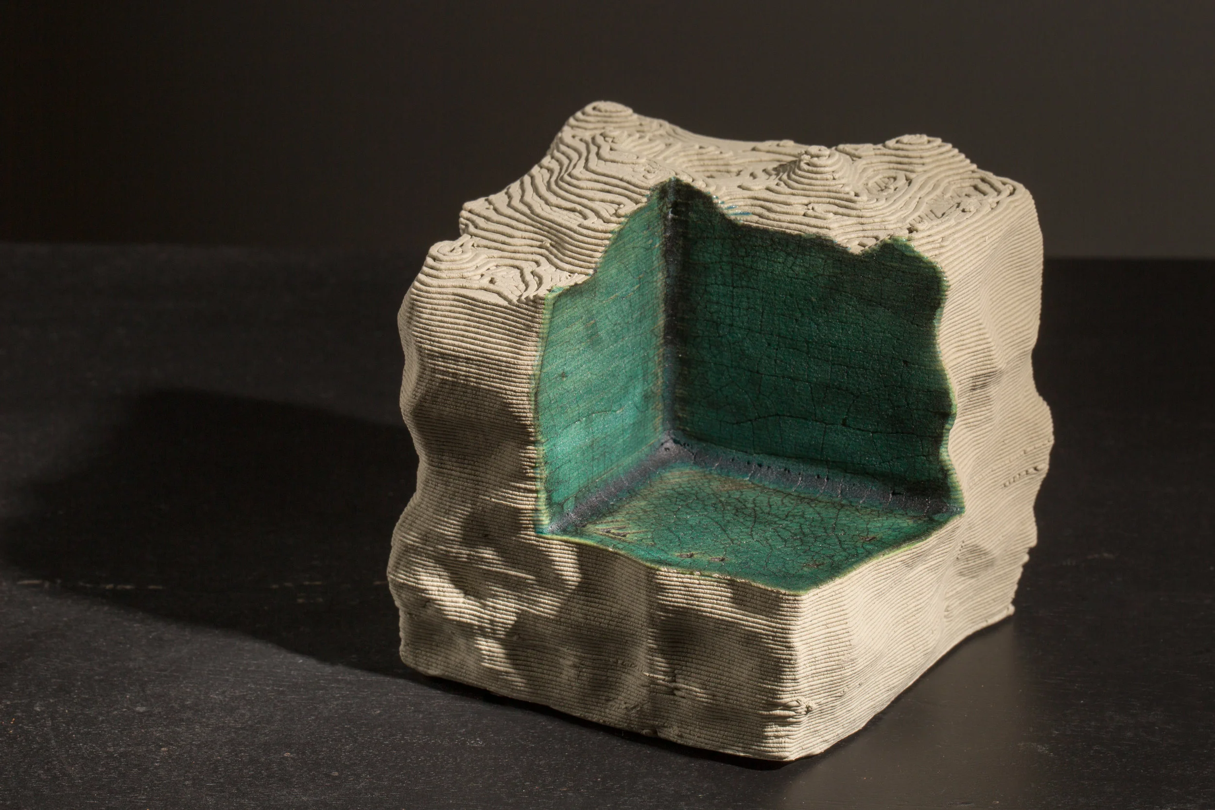 Geode for George Boole, 2018, Glazed ceramic, 3.5 x 3.5 x 3.5in