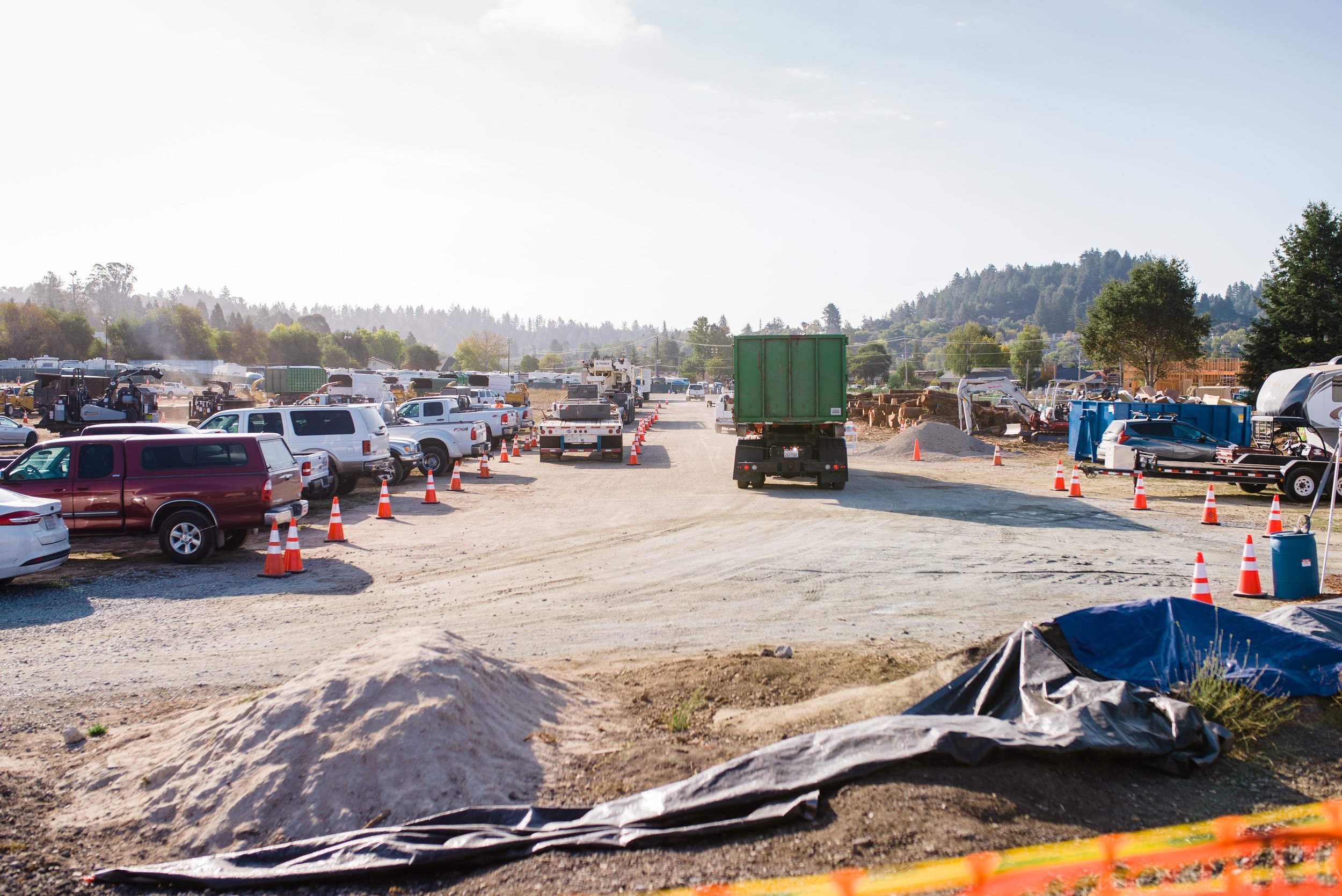  Views of the PG&amp;E basecamp, Scotts Valley, CA October 2018. 