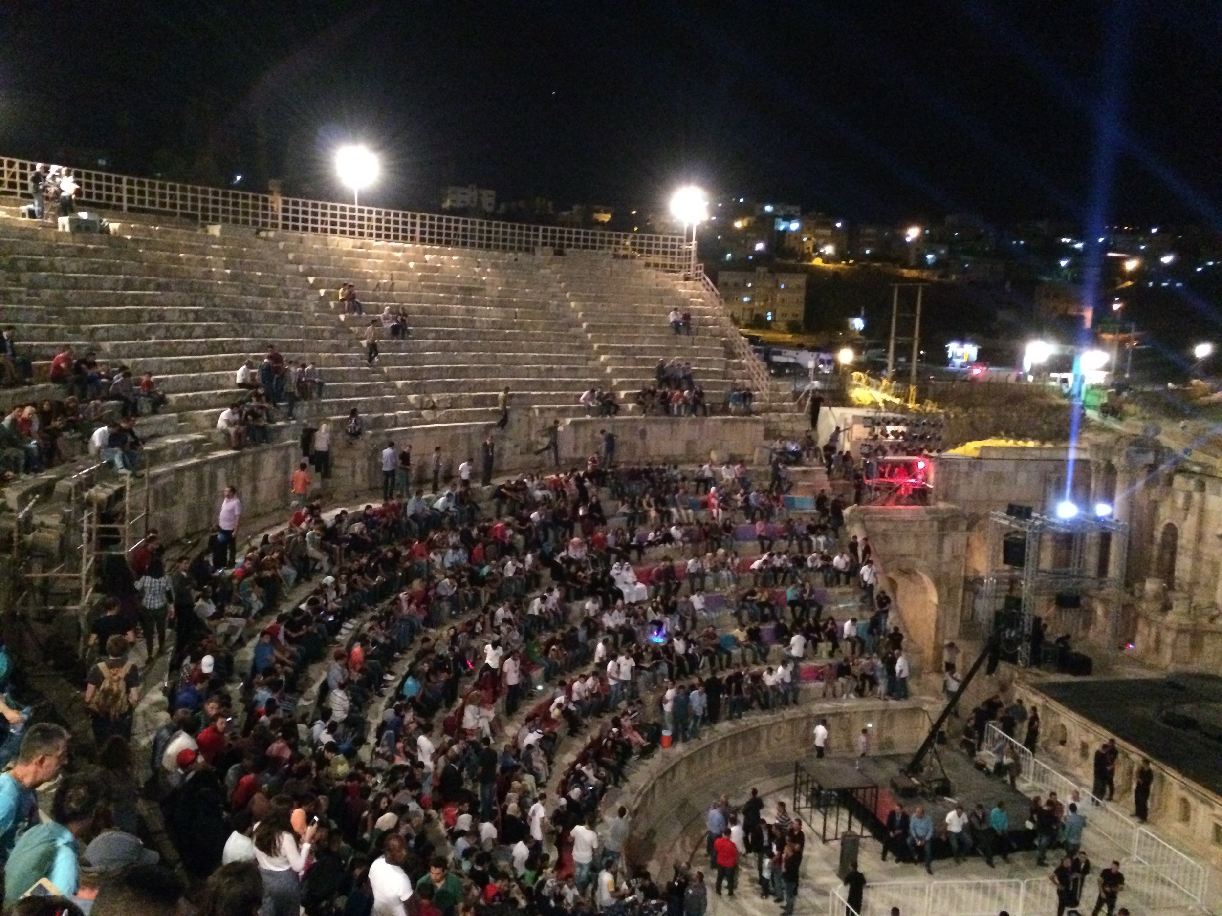 Inside the amphitheater