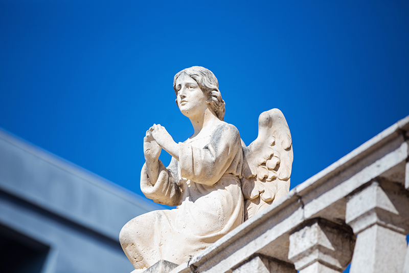 Statue on top of the Wedding Church in Cana