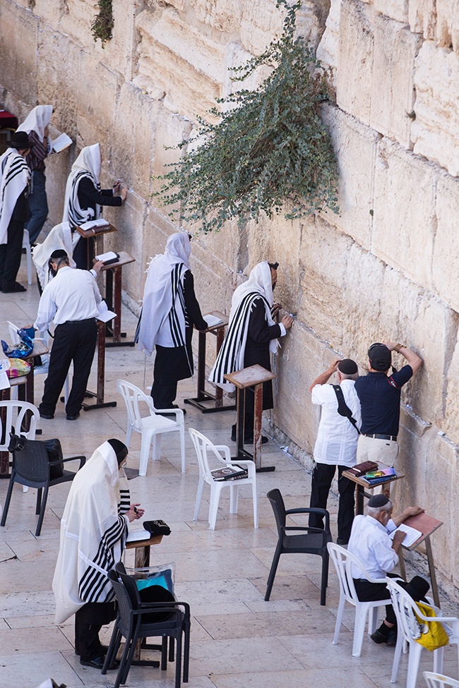 View of the Western Wall as you enter the Temple Mount