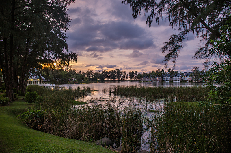 Gorgeous sunset view at our resort.