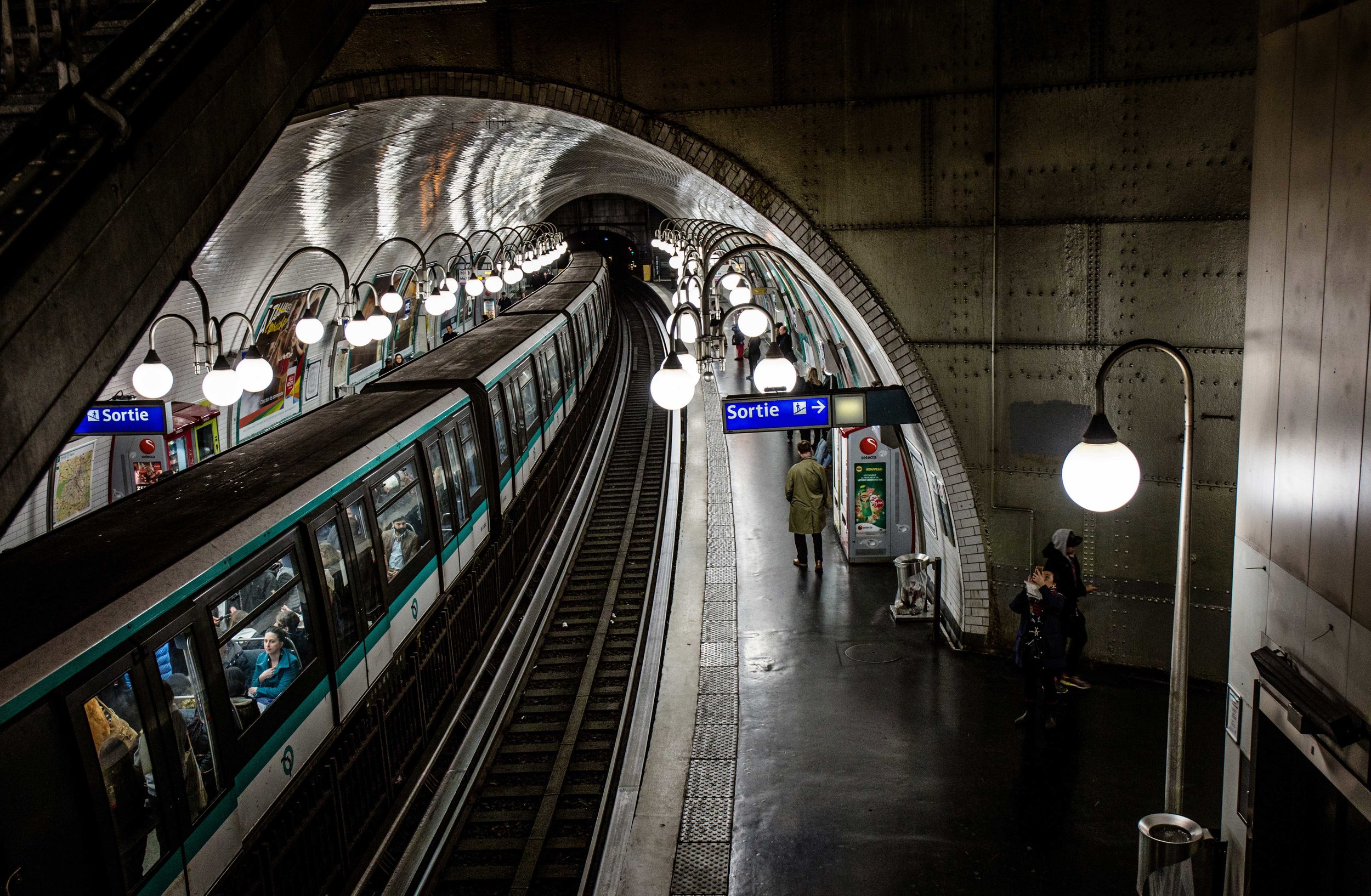 One of the most interesting subway lines we rode while in Paris