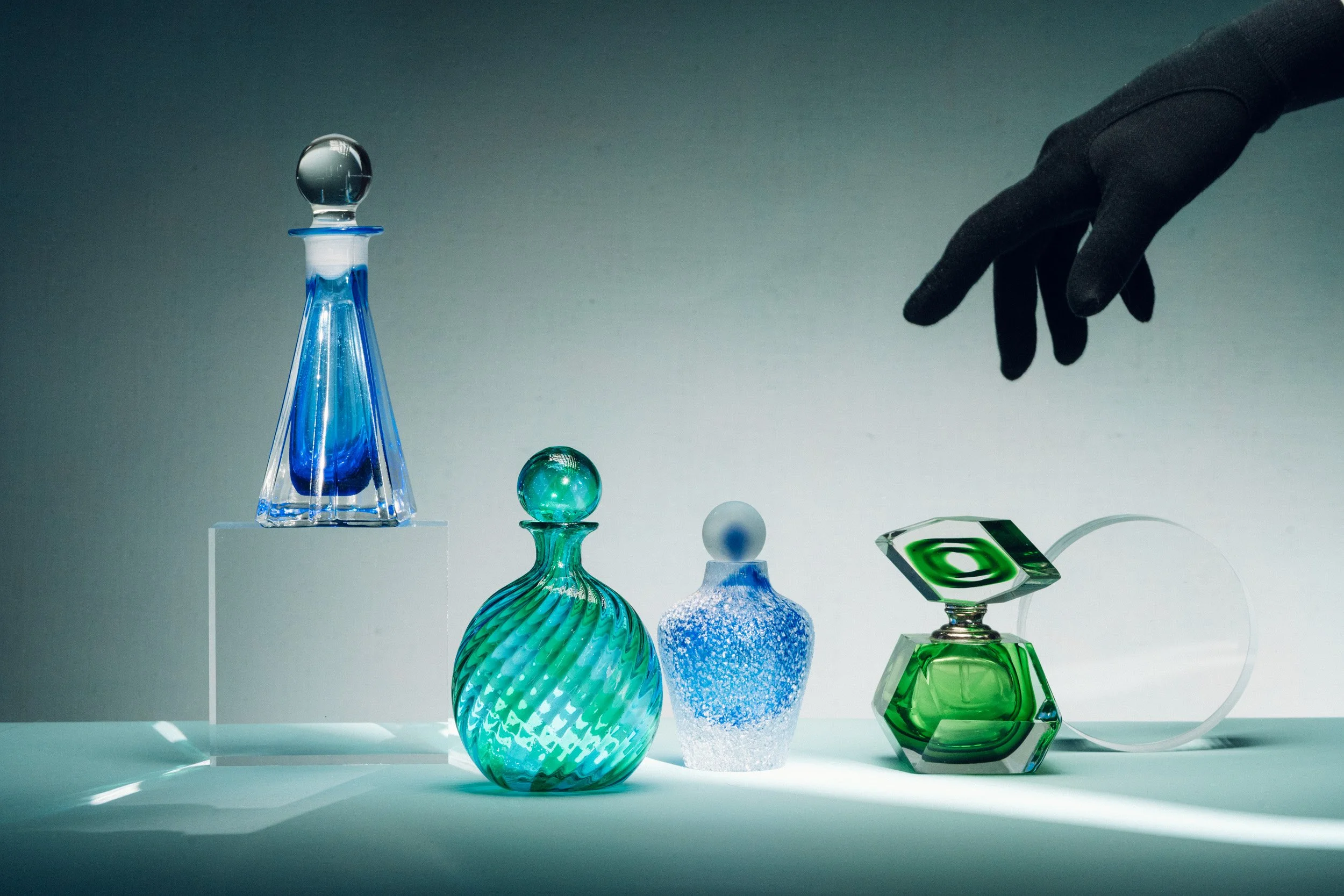 Vintage perfume bottle shoot