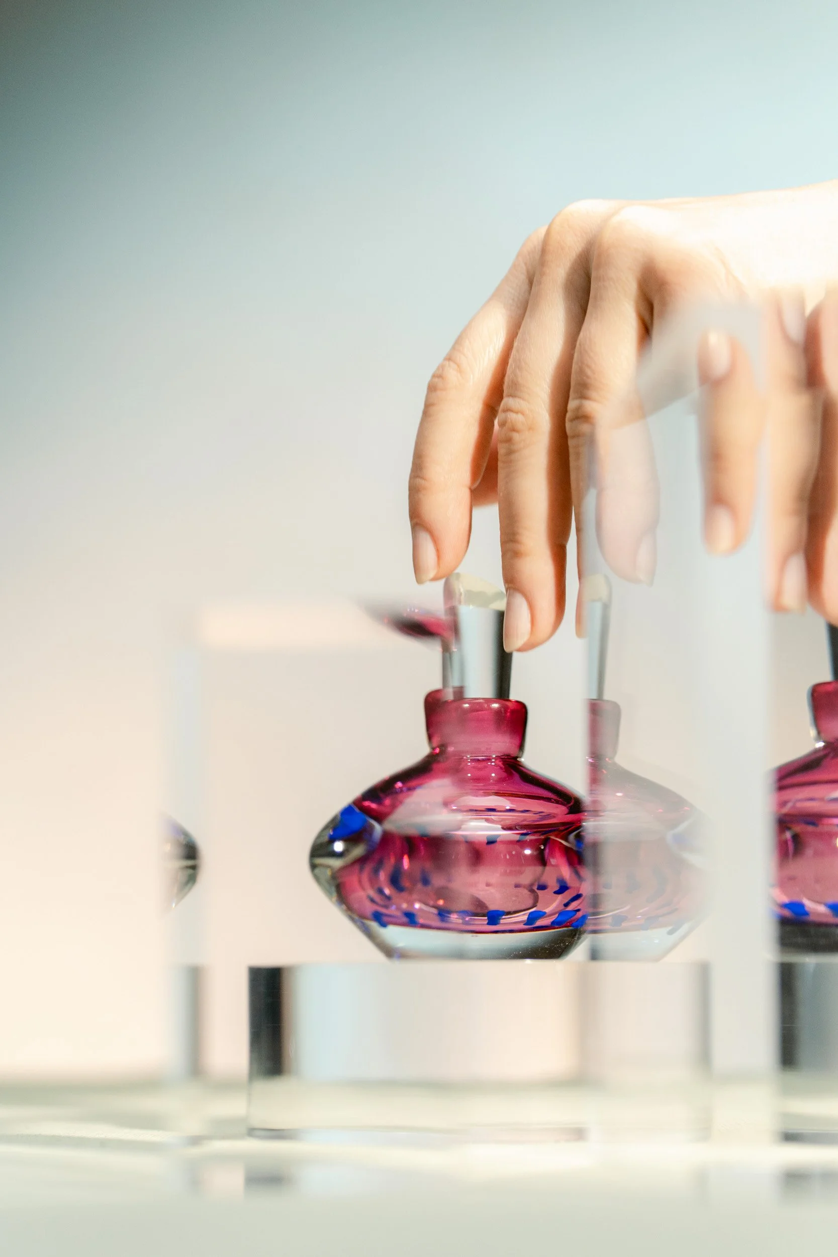 Vintage perfume bottle shoot