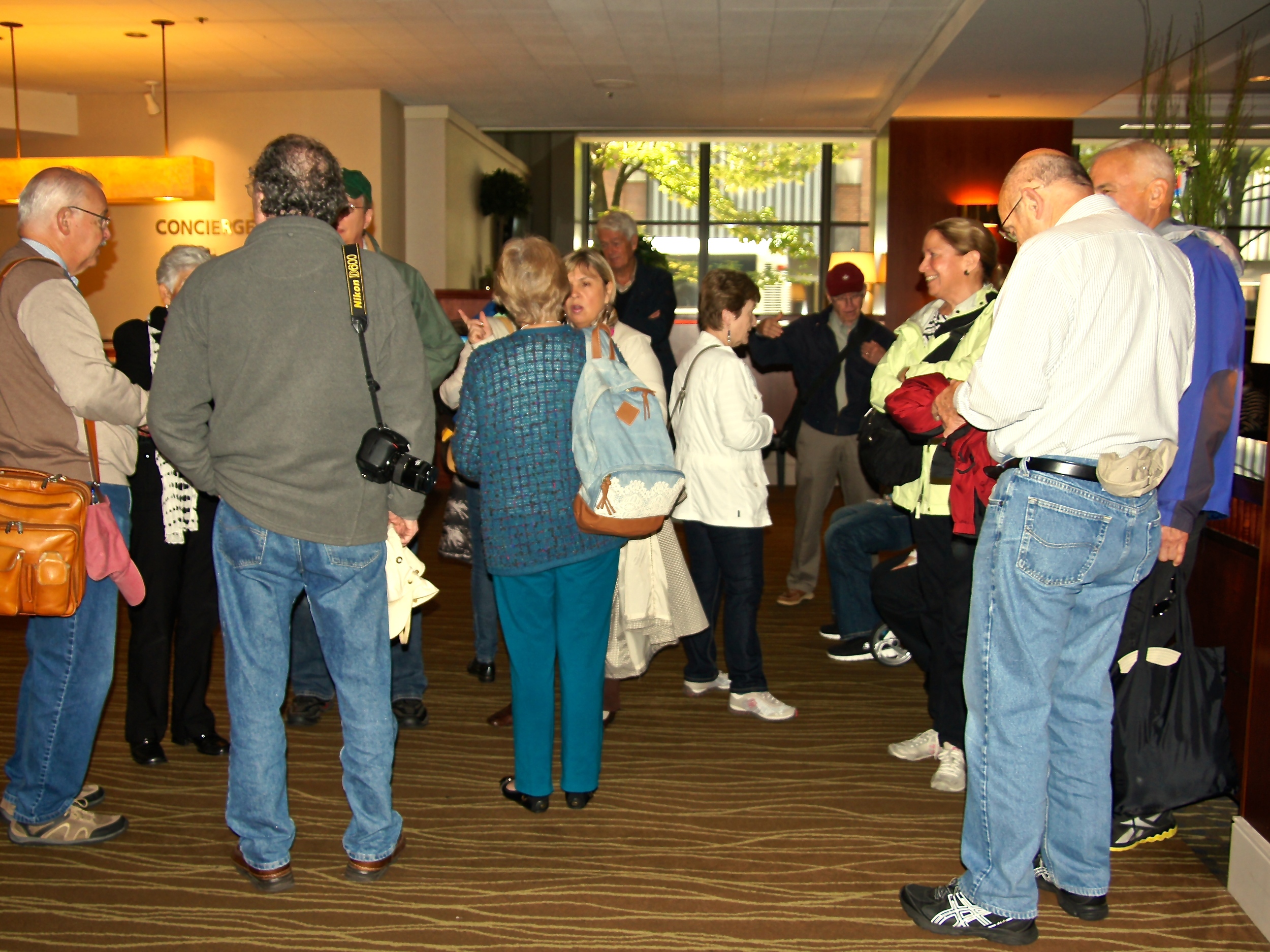 Lobby group waiting for the bus