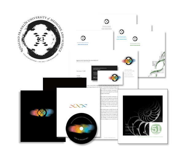 Different colors of the spectrum signify different schools in the University. The Magazine '51' was named after Photo 51 - the famous image of DNA captured by Franklin.