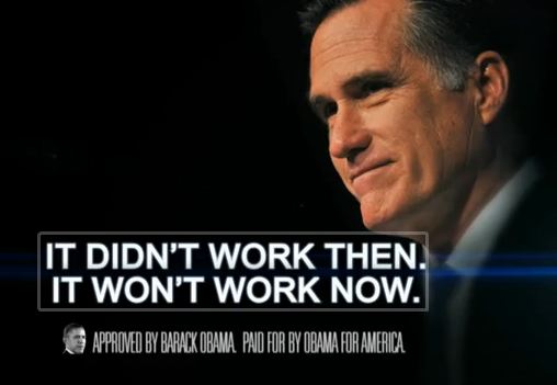 Obama's ads claim Romney's policies would result in more economic decline. 