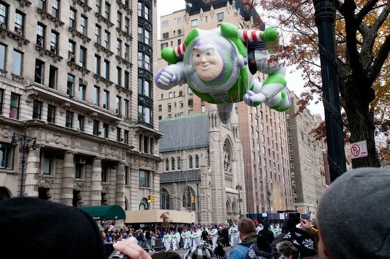 Buzz Lightyear in the 2010 Macy's Thanksgiving Day Parade. 