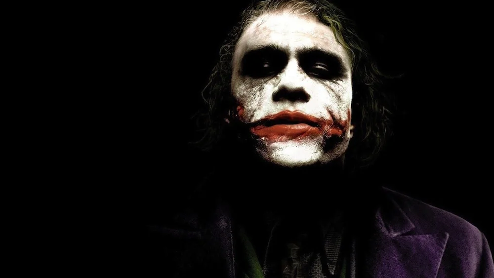 Heath Ledger as the Joker.