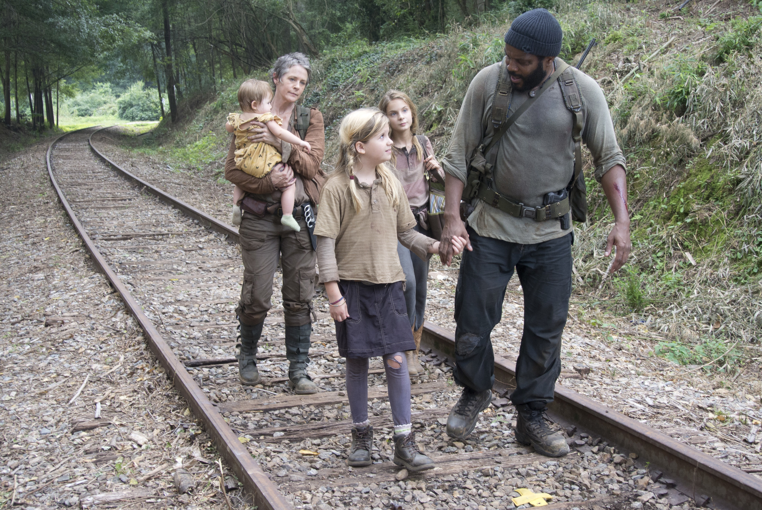 Carol, Judith, Lizzie, Mika, and Tyreese.