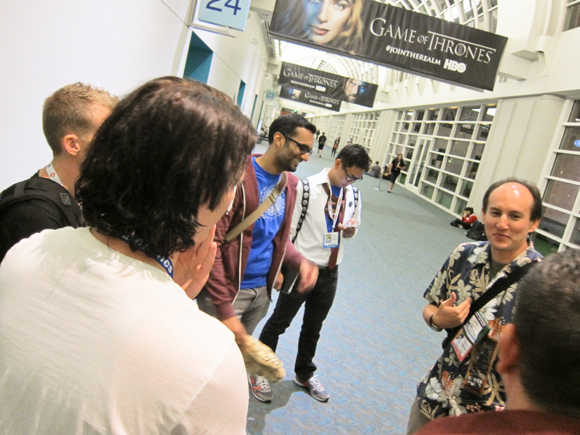 I cope with long lines by getting to know the people around me. San Diego Comic Con 2013.