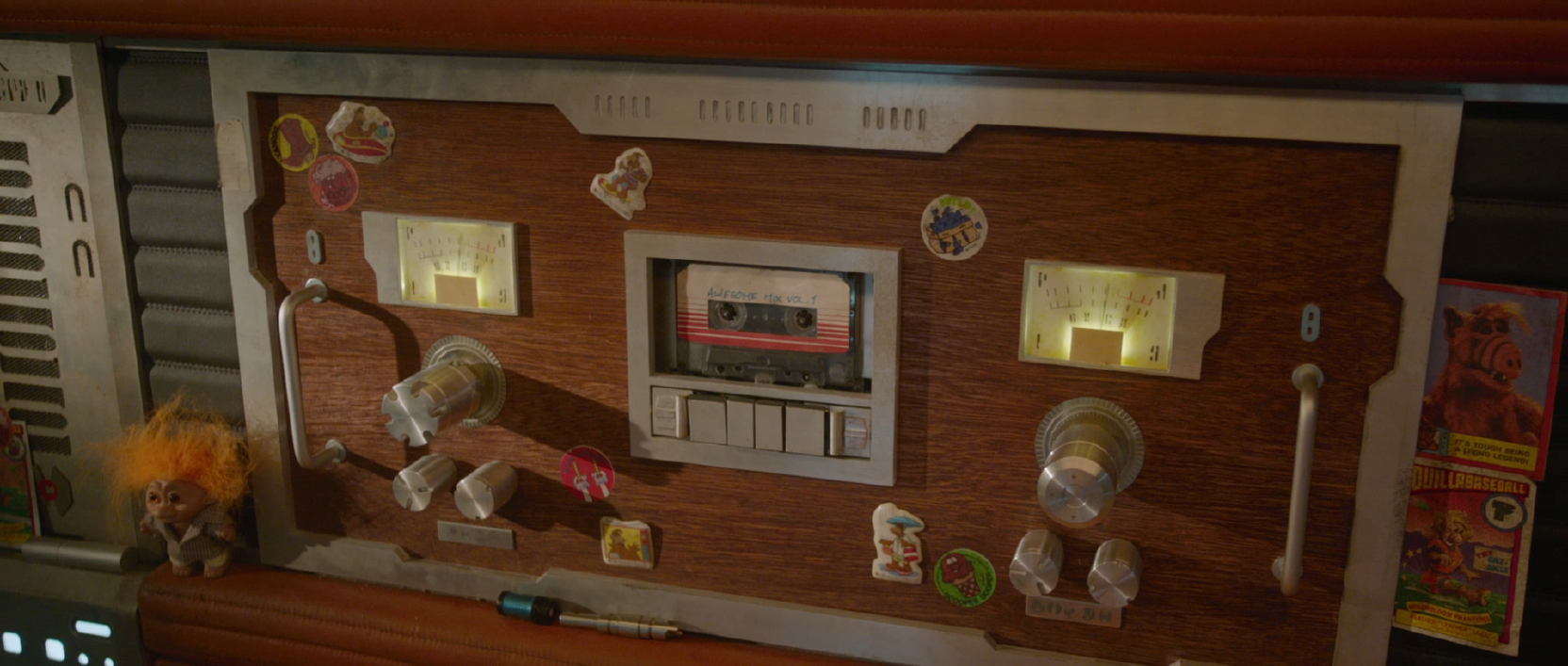 Star-Lord's nostalgia command center. Click to enlarge.