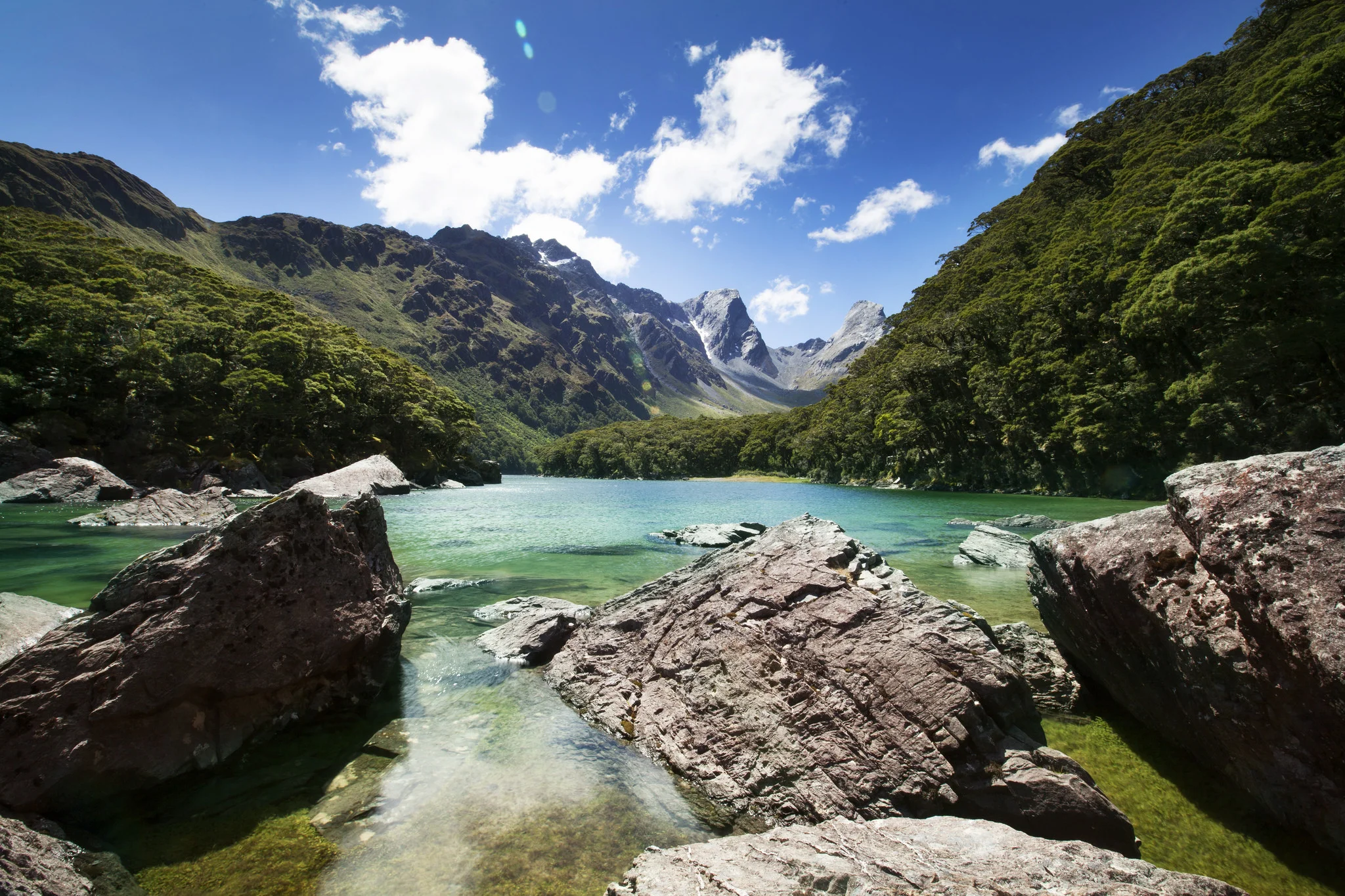 Lake Mackenzie on the south island of New Zealand shot with an f stop of 11
