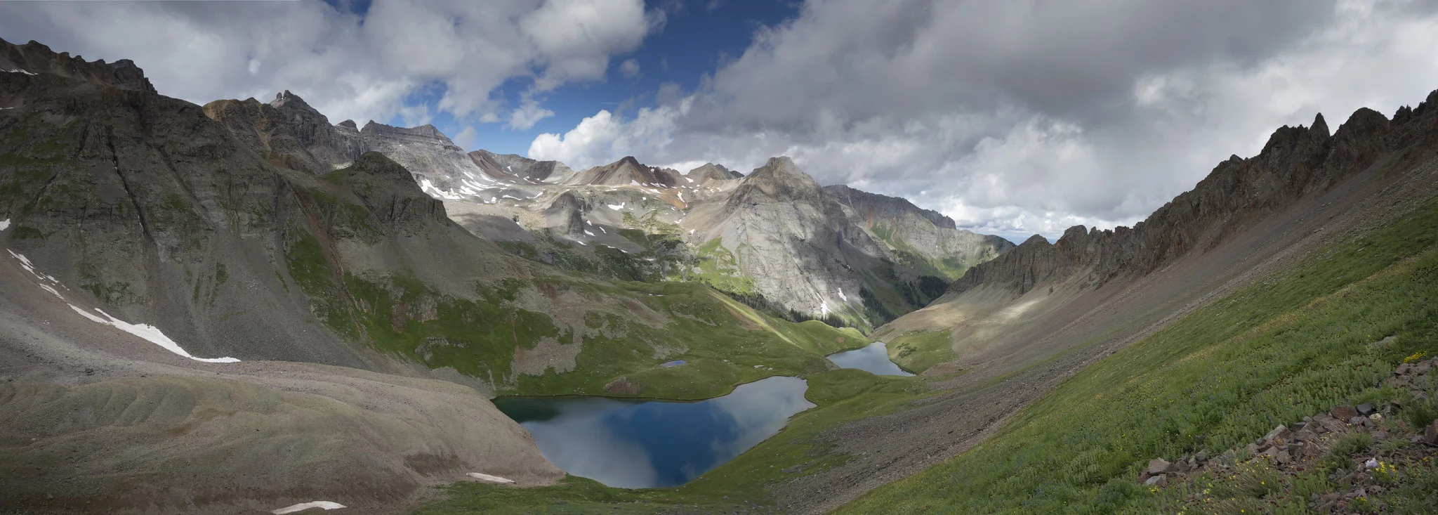 Blue Lakes in the San Juans of Colorado shot with an f stop of 9