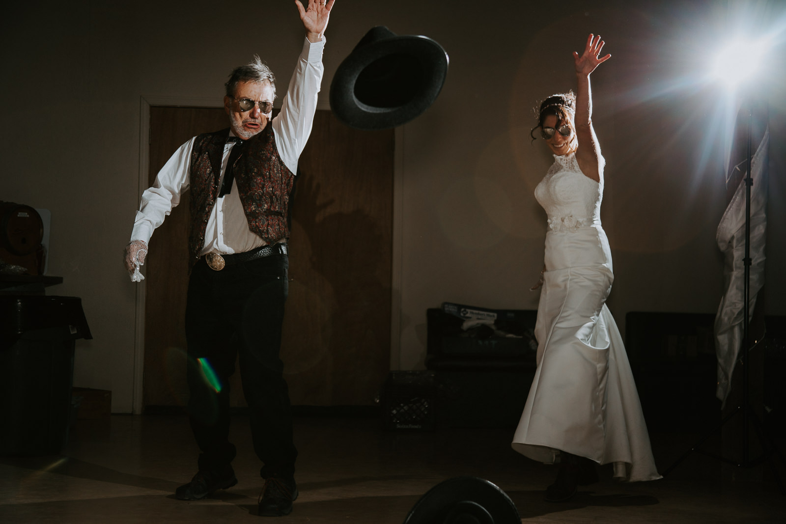 bride groom portrait wedding dancing father daughter dance