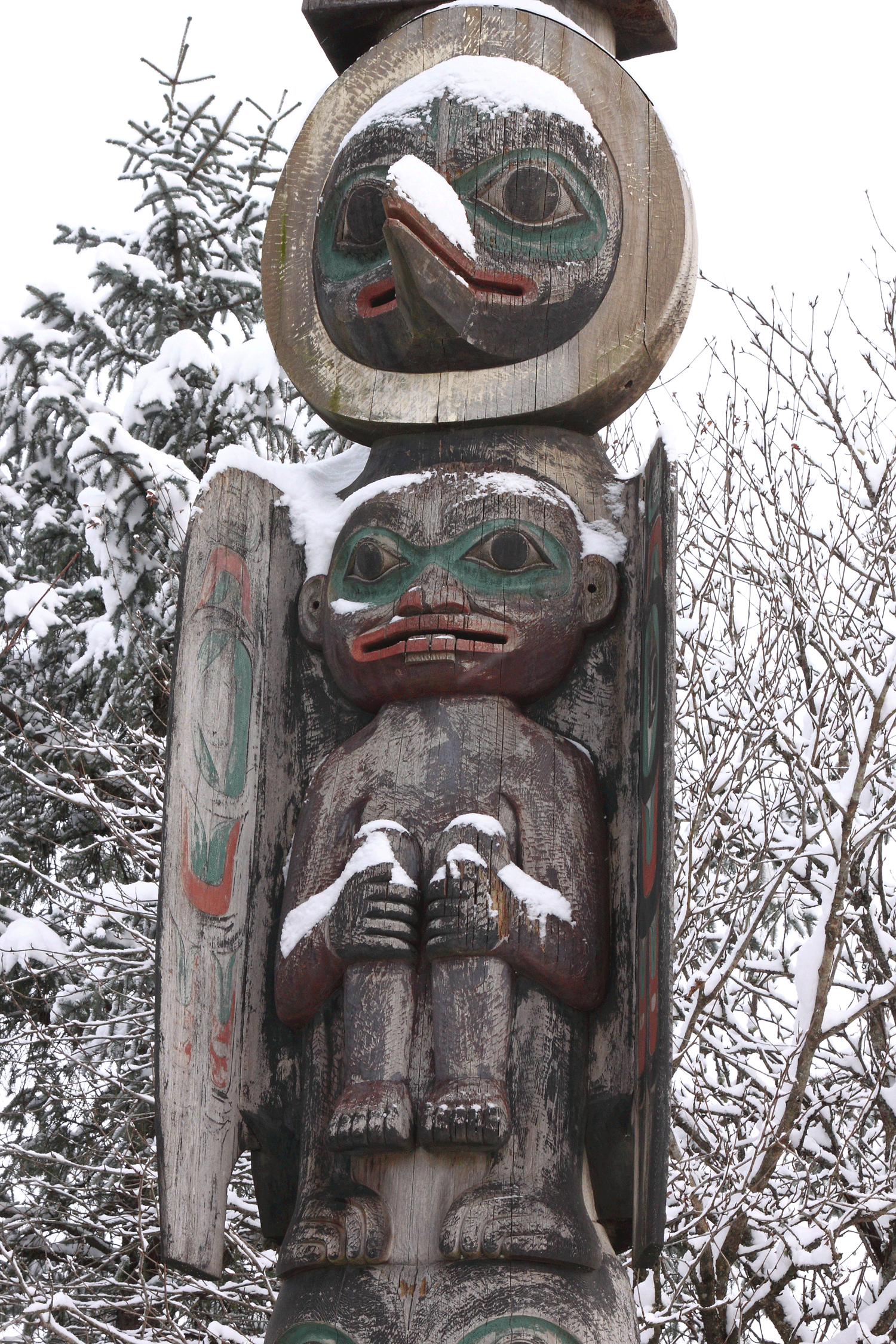 Detail of Raven Totem.