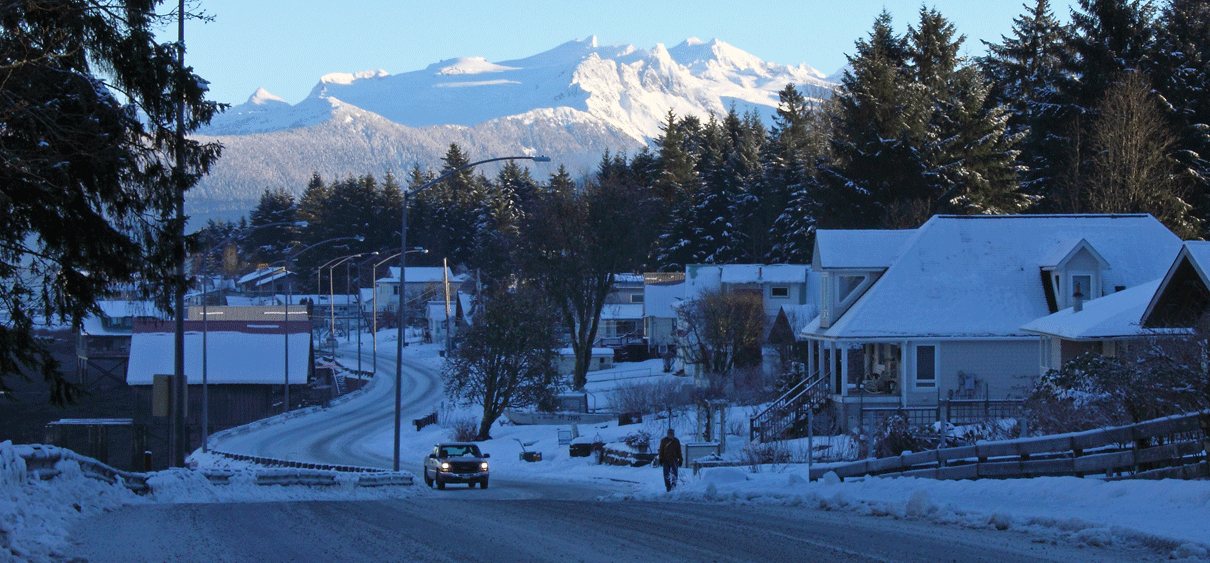 Petersburg Alaska snow mountains