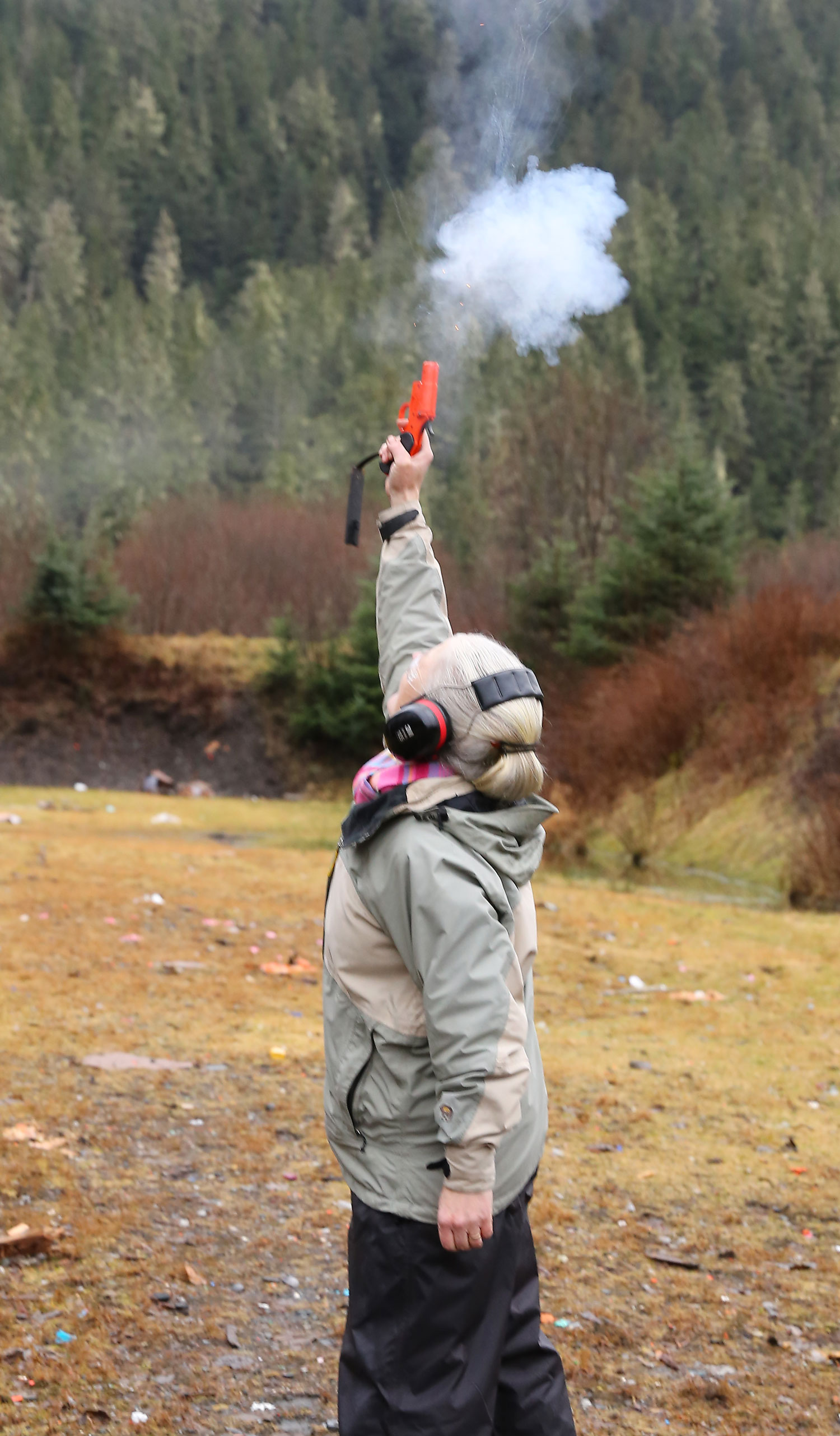 Aim straight up, pull the trigger.