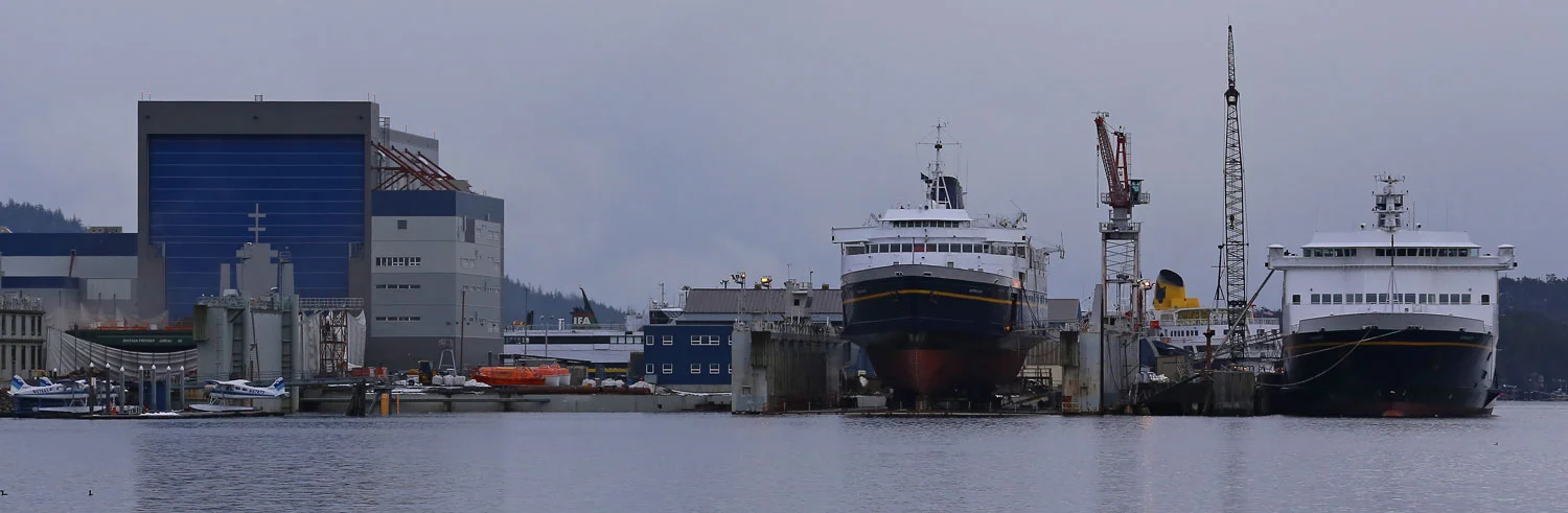 Alaska Marine Highways ferries Matanuska and Kennecott at Alaska Ship and Drydock in Ketchikan.