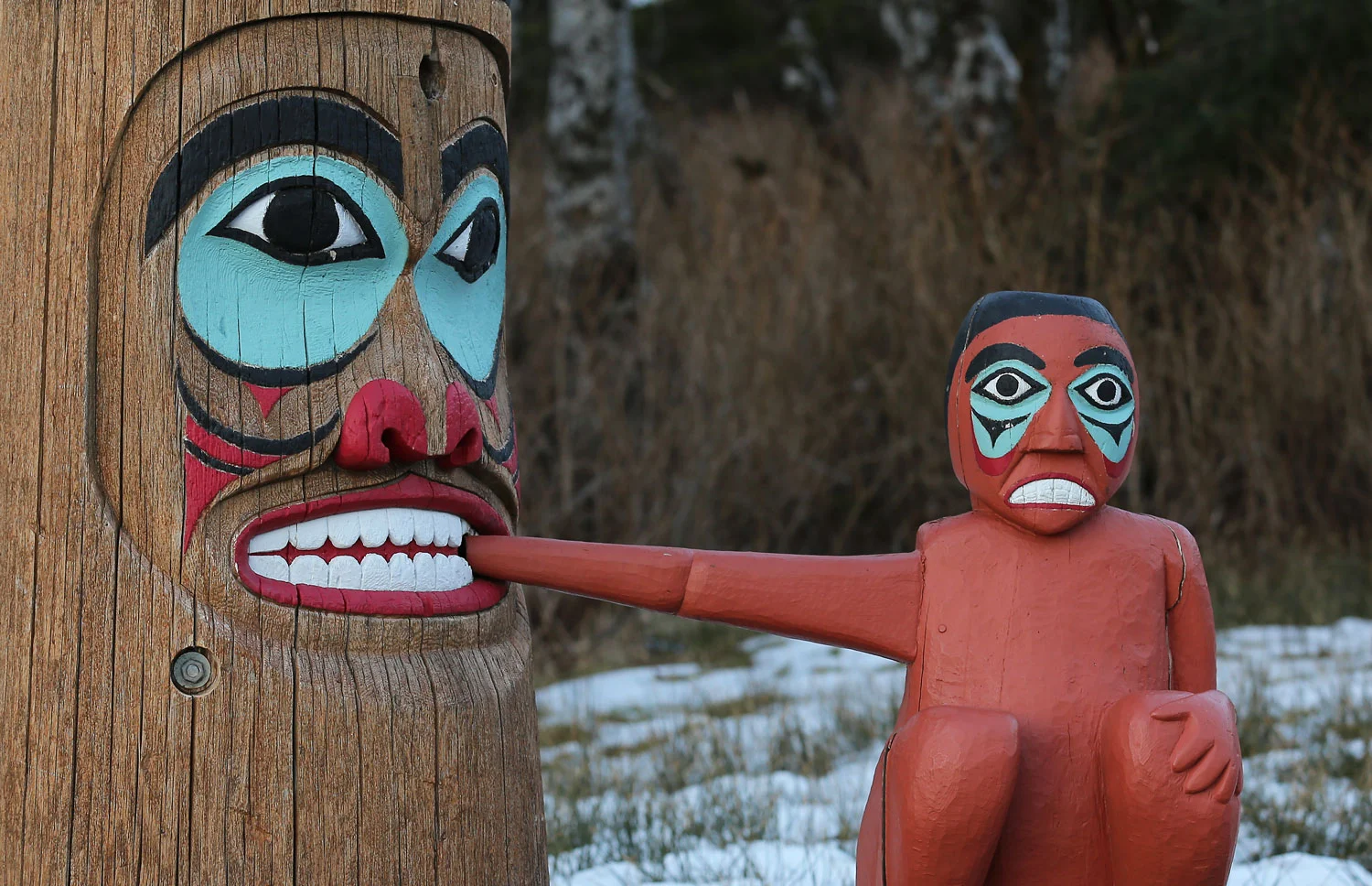 Totem Pole Saxman Native Village Alaska