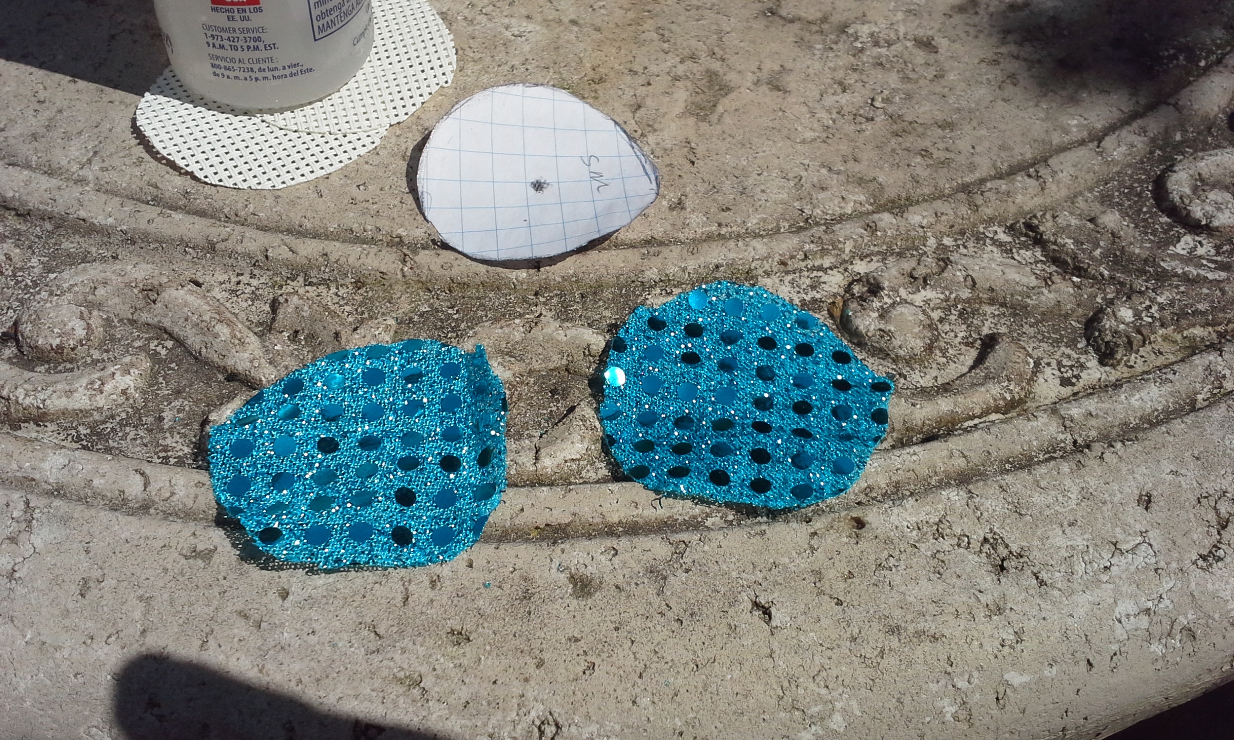 Cut out fabric pieces