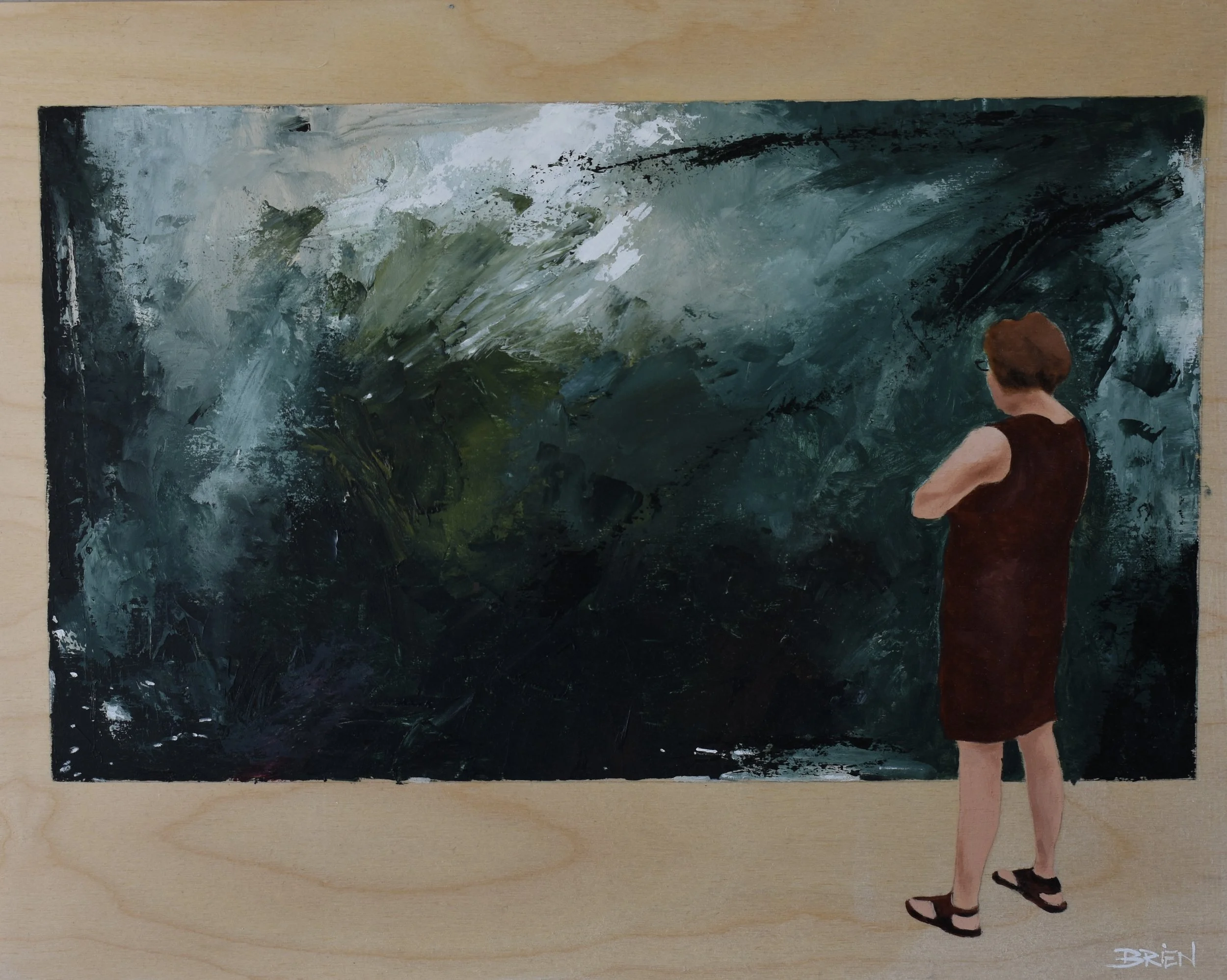 Huguette devant "Vietnam shadows"