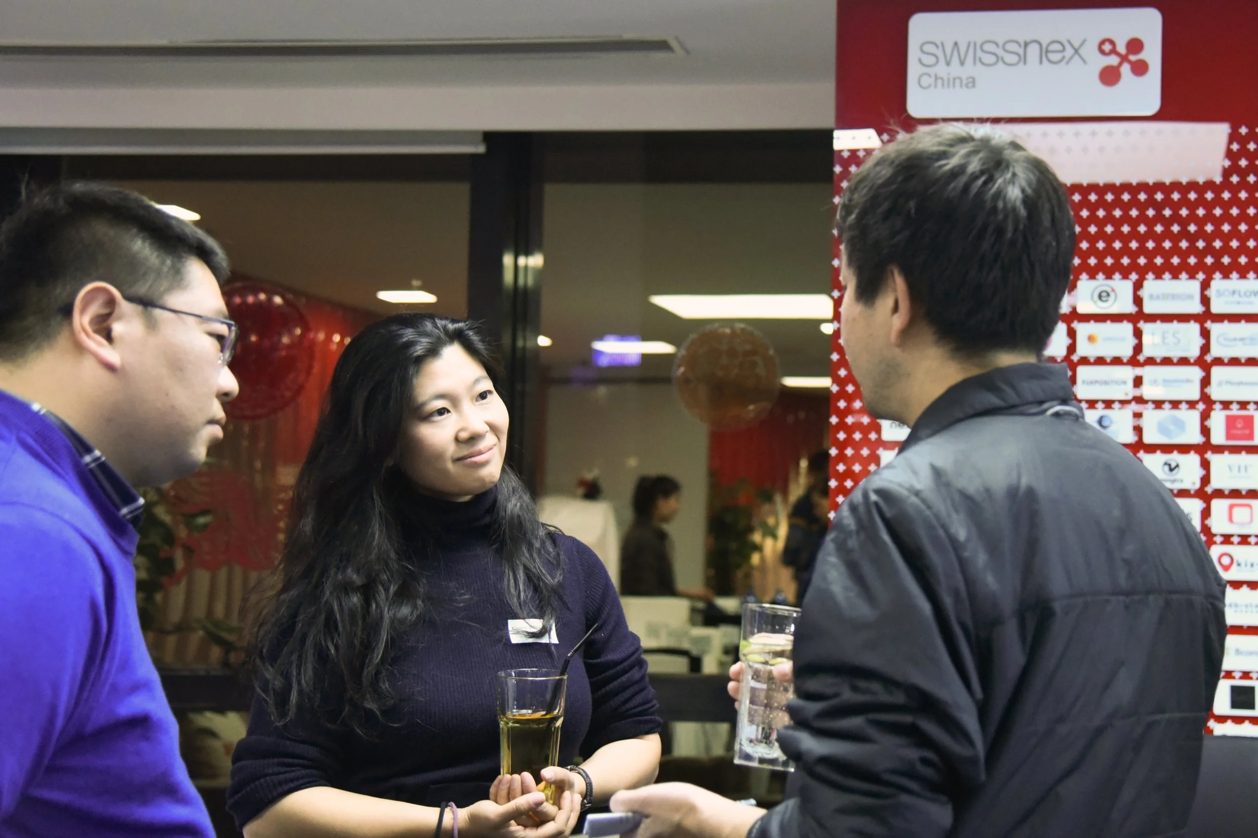 Networking with the speaker.