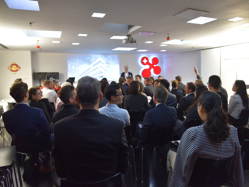 Dr. Felix Moesner, Science Consul and CEO of swissnex China, welcoming the guests.
