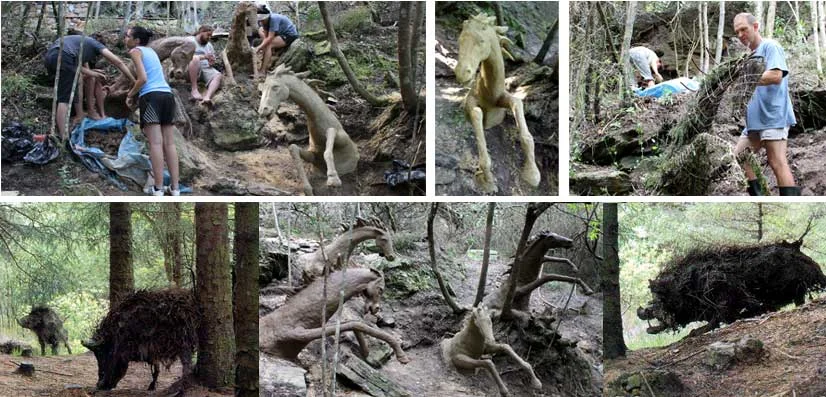 Sculptures made in previous workshops
