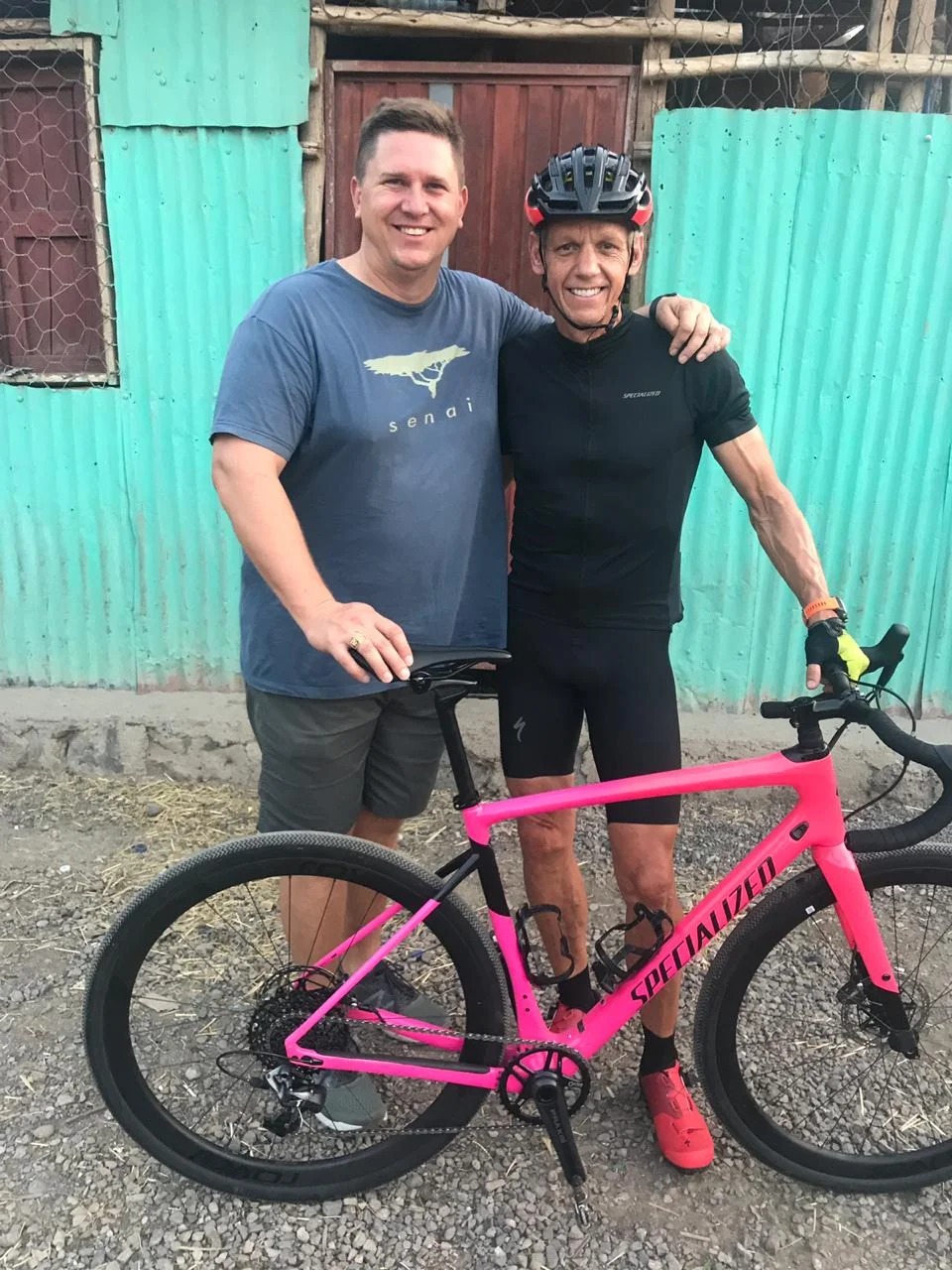 Together at last: Charlie and his Bike.