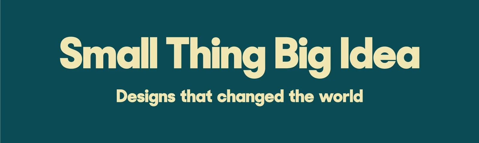 TED - Small Things Big Ideas