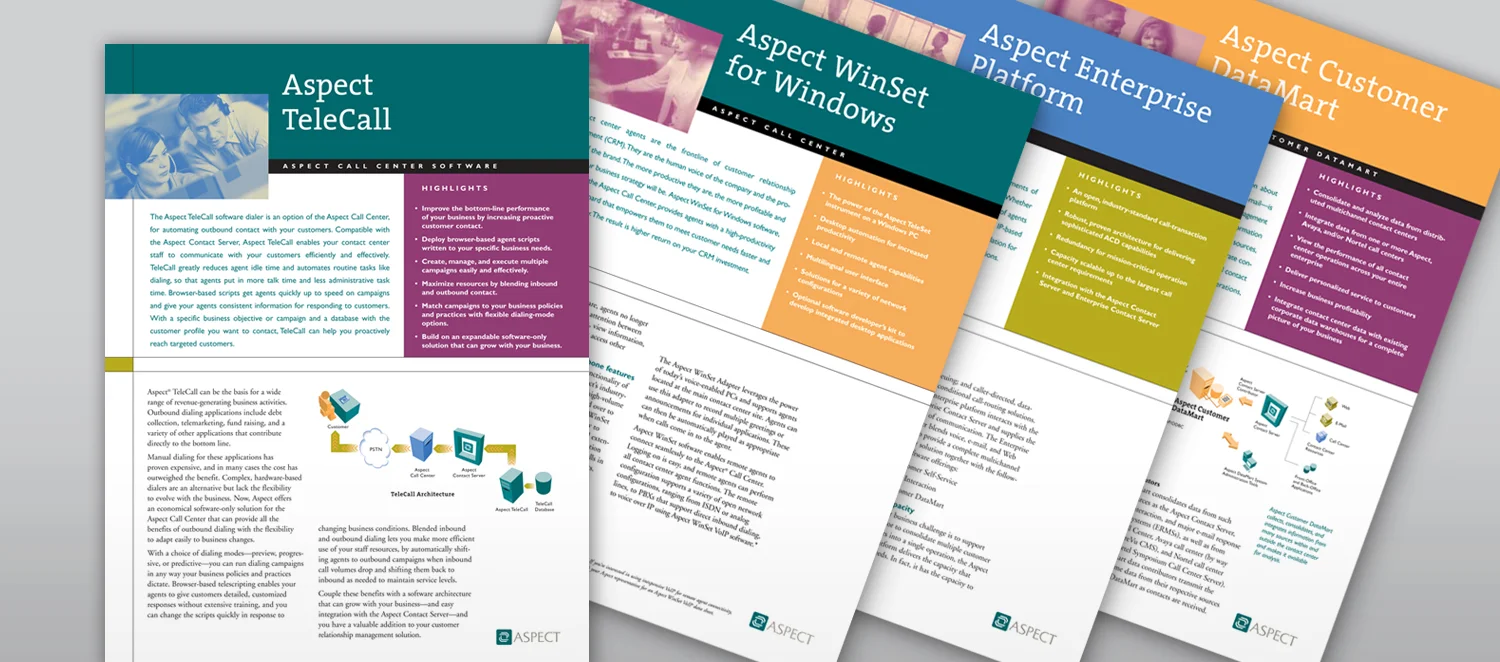 Aspect data sheet system.