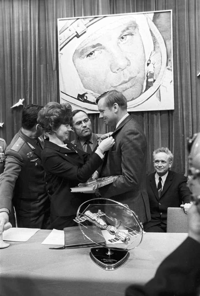 Valentina Tereshkova and Neil Armstrong, 1970