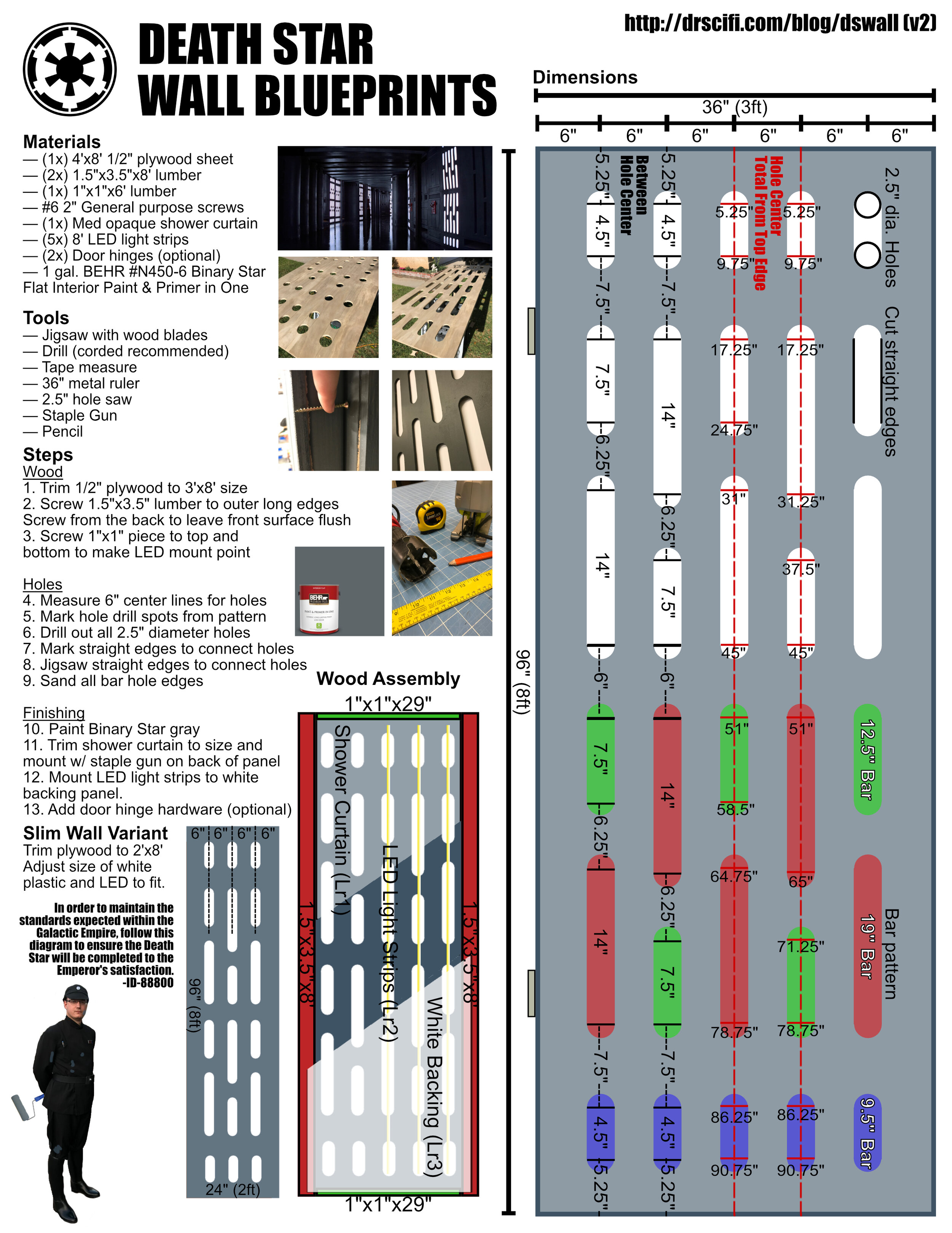 Darren Moser Dr Sci Fi Death Star Wall Blueprints