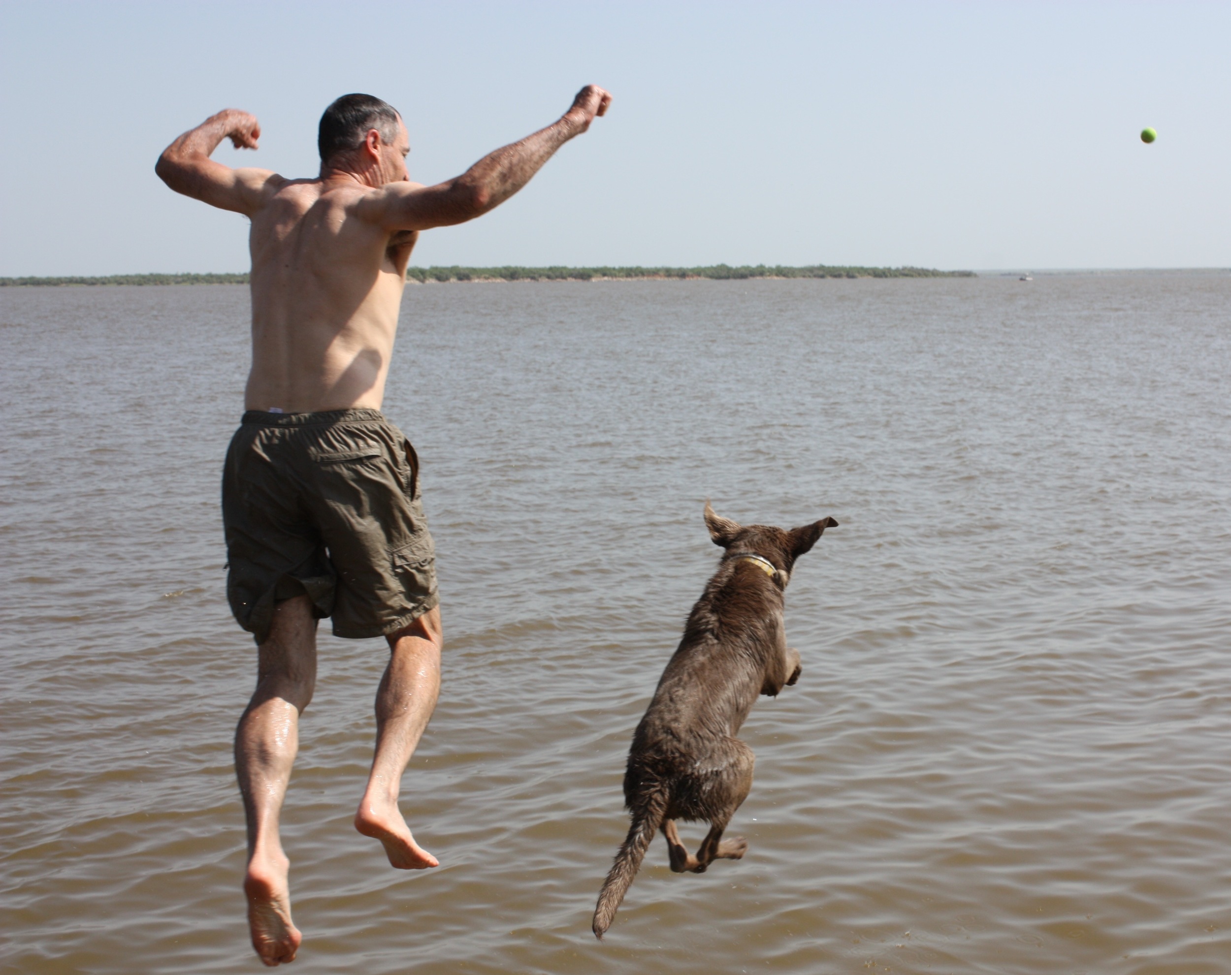  Lake Kemp in July - Jumping with Joy! 