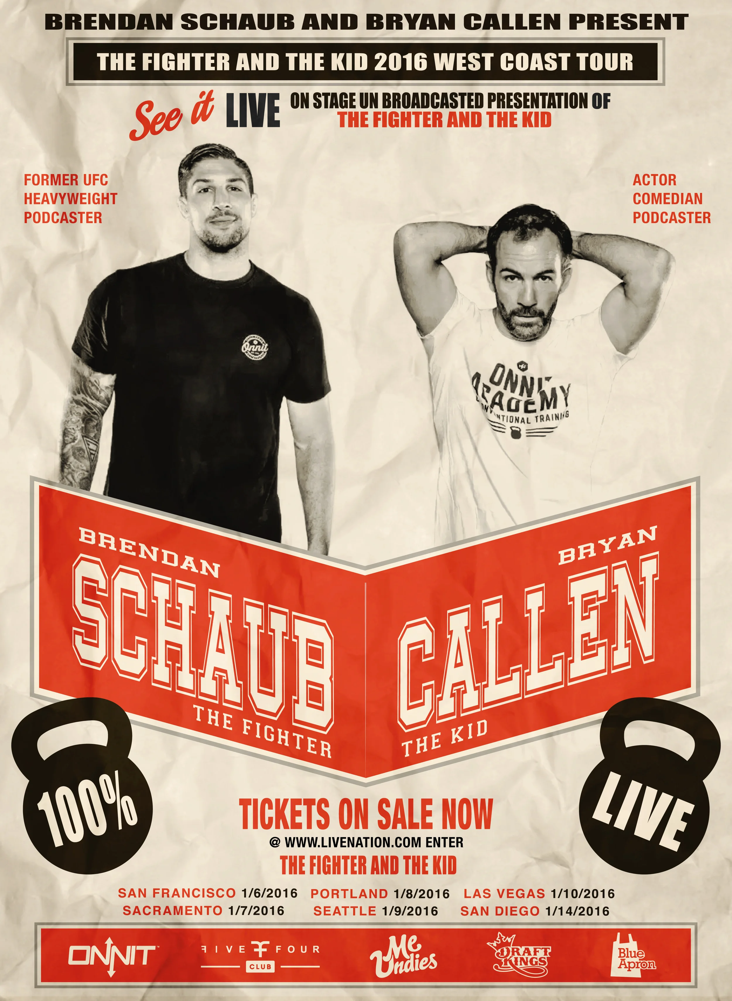 The Fighter and The Kid - Mock tour poster
