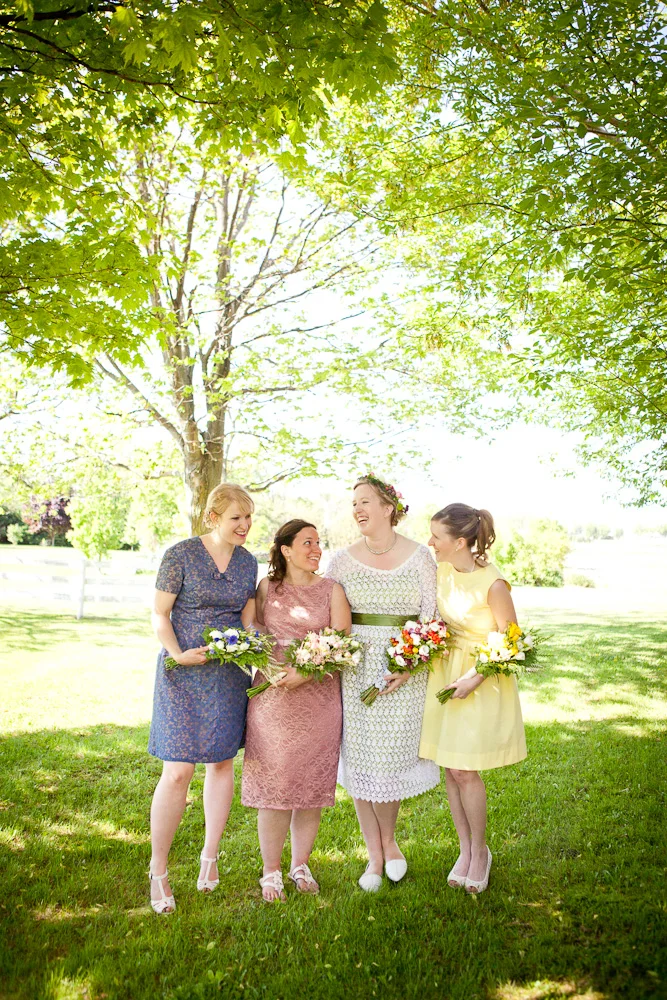 My awesome bridesmaids, in dresses they picked (that I love! They look so cute!)