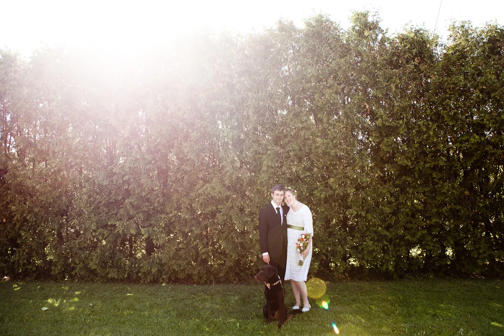 Yeah, we brought Finn for photos! We take him on dates, too. 