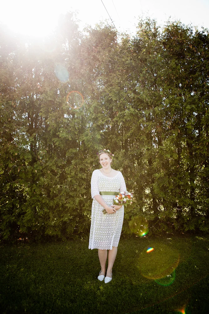 The dress, which, yes, I made myself! Guipure lace with a green silk underlay. 