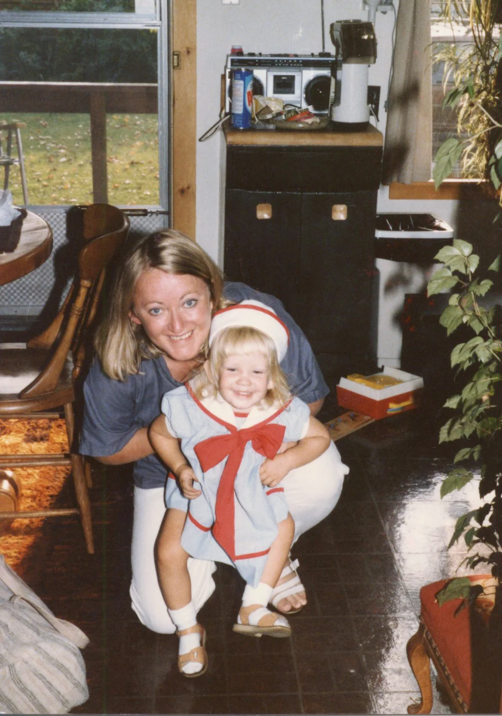 My mom and I in 1985