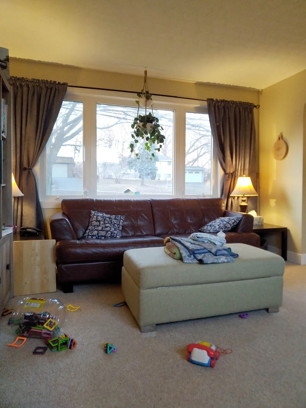 My view of the living room from the recliner