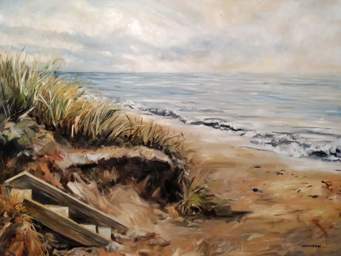 Lake Huron Sunrise by Amanda Farquharson 30 x 40 inches, oil on canvas