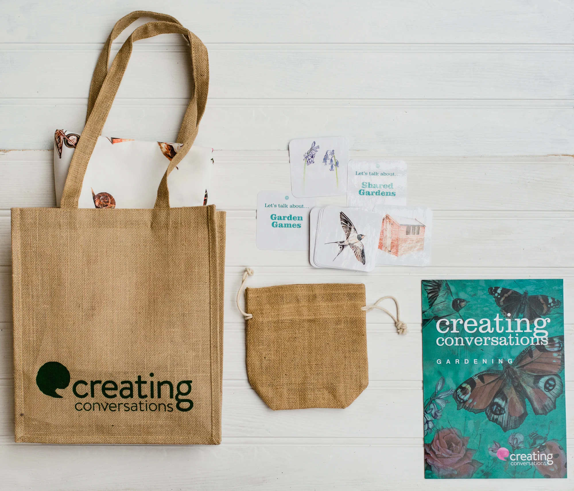 The Creating Conversations Social Activity Kit - Gardening
Normal
0
false
false
false
EN-GB
X-NONE
X-NONE
/* Style Definitions */
table.MsoNormalTable
{mso-style-name:"Table Normal";
mso-tstyle-rowband-size:0;
mso-tstyle-colband-size:0;
mso-style-noshow:yes;
mso-style-priority:99;
mso-style-parent:"";
mso-padding-alt:0cm 5.4pt 0cm 5.4pt;
mso-para-margin-top:0cm;
mso-para-margin-right:0cm;
mso-para-margin-bottom:10.0pt;
mso-para-margin-left:0cm;
line-height:115%;
mso-pagination:widow-orphan;
font-size:11.0pt;
font-family:"Calibri","sans-serif";
mso-ascii-font-family:Calibri;
mso-ascii-theme-font:minor-latin;
mso-hansi-font-family:Calibri;
mso-hansi-theme-font:minor-latin;
mso-fareast-language:EN-US;}
***buy now via the website http://creating-conversations.org/shop/ or call 01786 455706 to talk with an adviser***