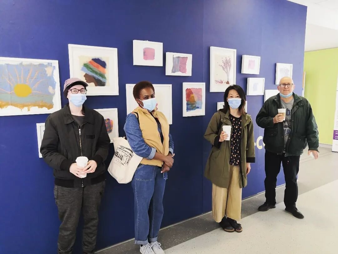 Delighted to have @artspace_social and @reachout_alloa participants coming to see their work as part of the collective exhibition Re-Connect at FVRH yesterday. It was also a great occasion to find out more about some of the inspiration and creative p