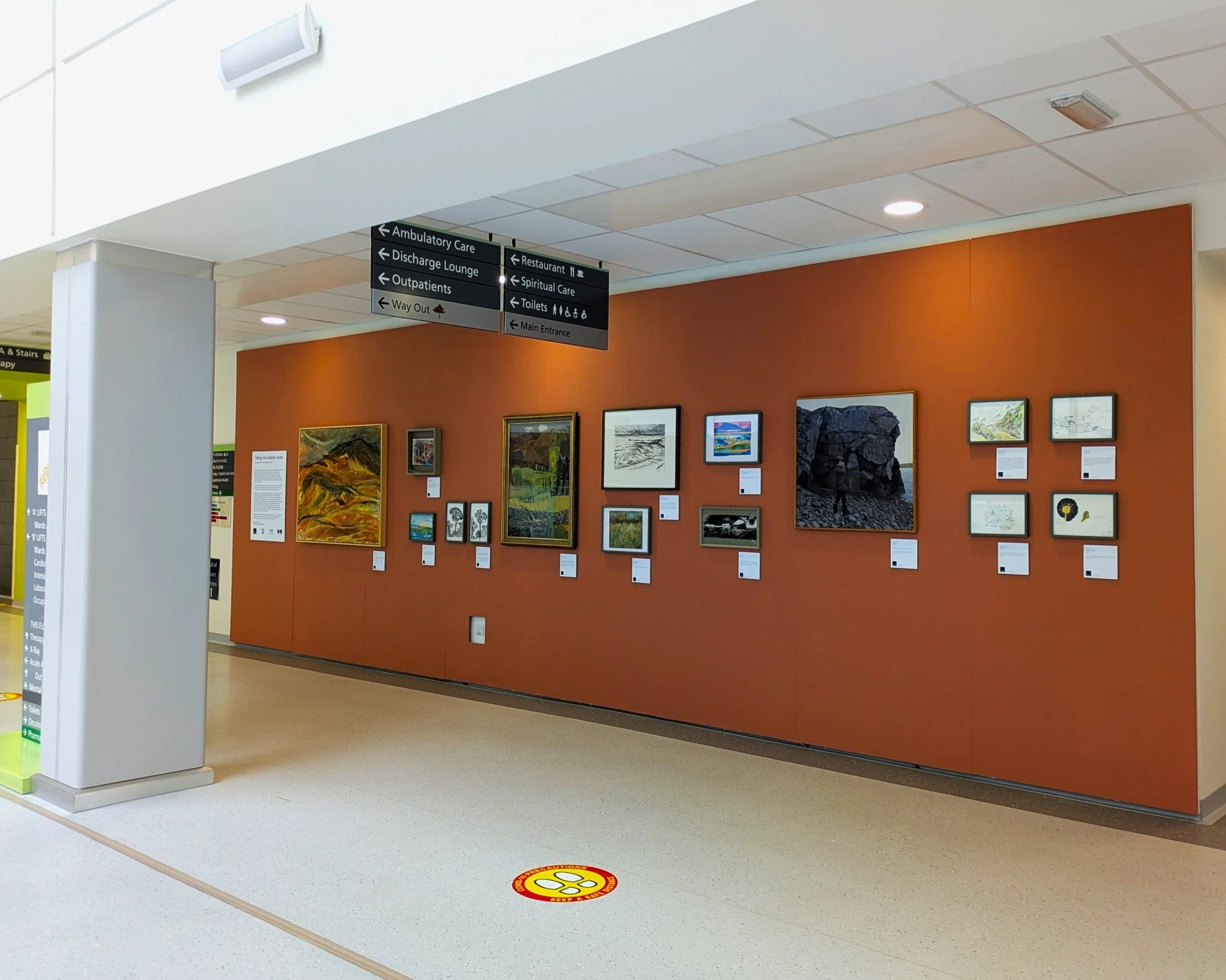 ✨🖼Art in the NHS🖼✨
The latest exhibition to go up in Forth Valley Royal Hospital is &quot;Taking me Outside, Inside&quot; presented by Art in Healthcare, curated by Soizig Carey.

The exhibition celebrates and shares learning from Art in Healthcare